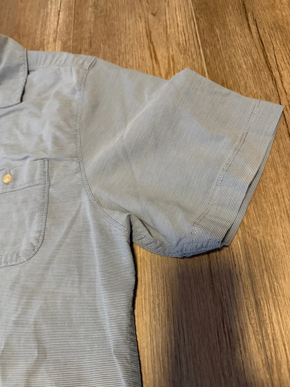 The North Face Men's Pale Blue Short-Sleeve Button-Down Shirt